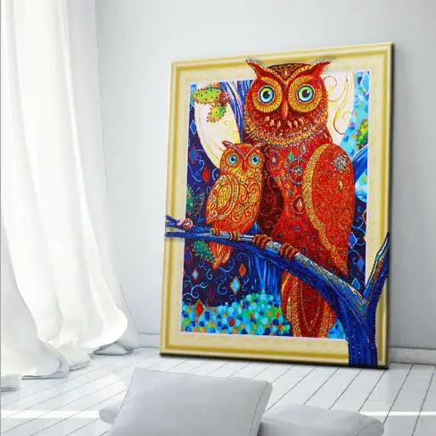 Special Shape Diamond Painting Owl Embroidery Full Kit Sale Picture Of Rhinestone Diy Daimond Mosaic Cross Stitch gift | Дом и сад