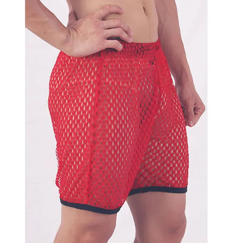 Сексуальные мужские шорты с U образным выпуклым мешочком Короткие Прозрачные