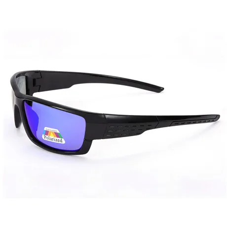 Glitztxunk поляризационные солнцезащитные очки мужские UV400 брендовые дизайнерские солнцезащитные очки с квадратным покрытием черные очки для рыбалки и вождения очки Oculos - Цвет линз: Bright  Blue lens