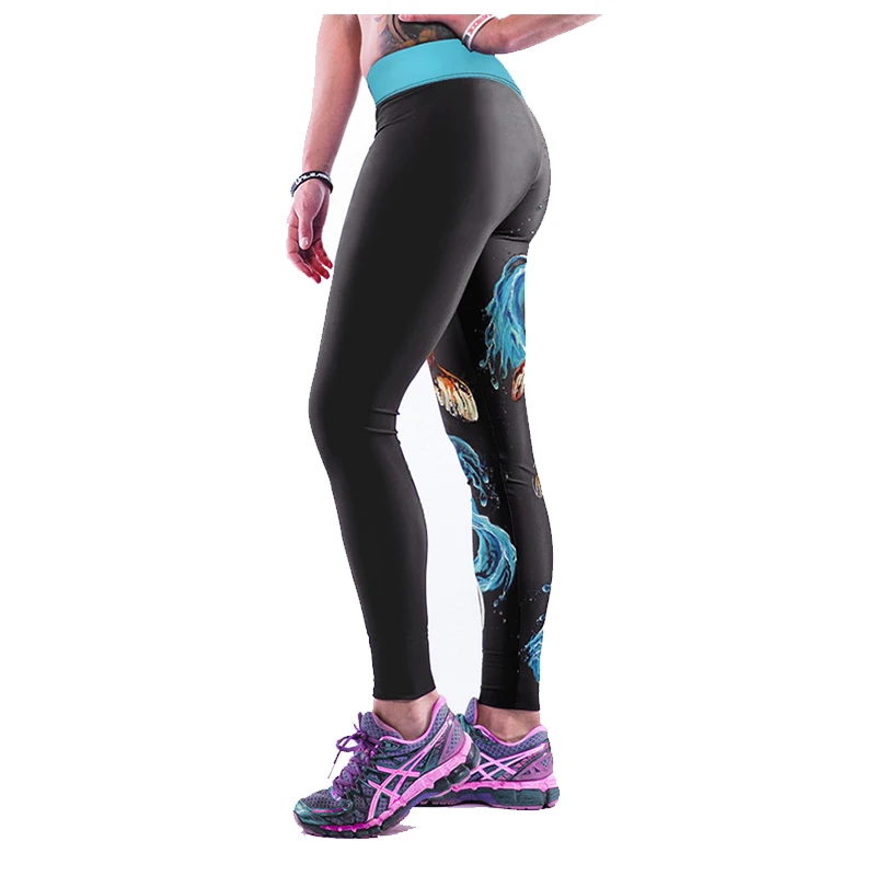 Дропшиппинг новое поступление Леггинсы для Для женщин брюки 3D Печати Рыбы