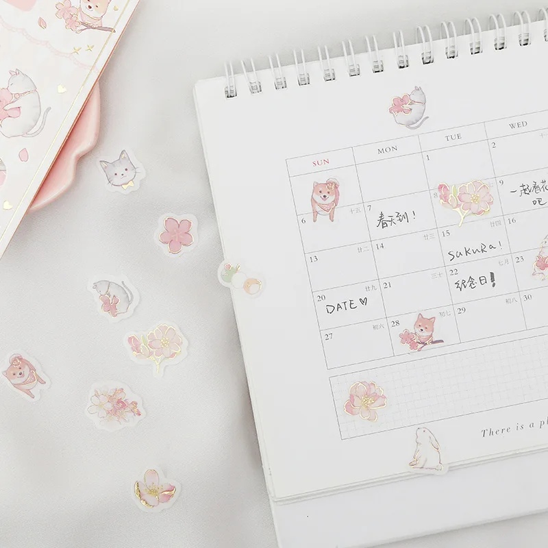 45 шт./лот милые животные скрапбукинг наклейка японские канцелярские товары