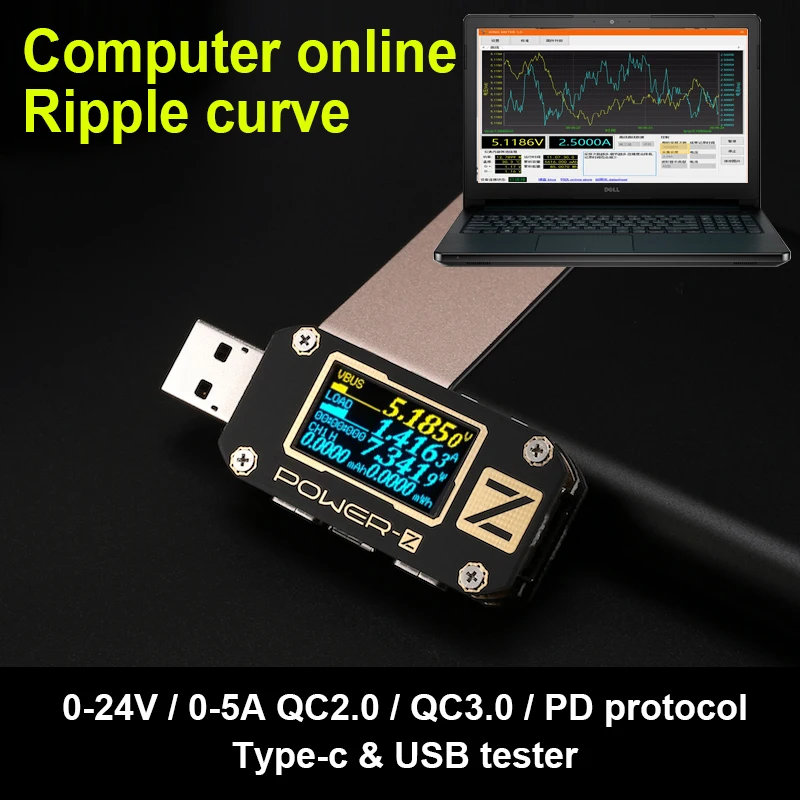 USB тестер QC2.0/3 0/PD цифровой вольтметр amperimetro измеритель напряжения тока