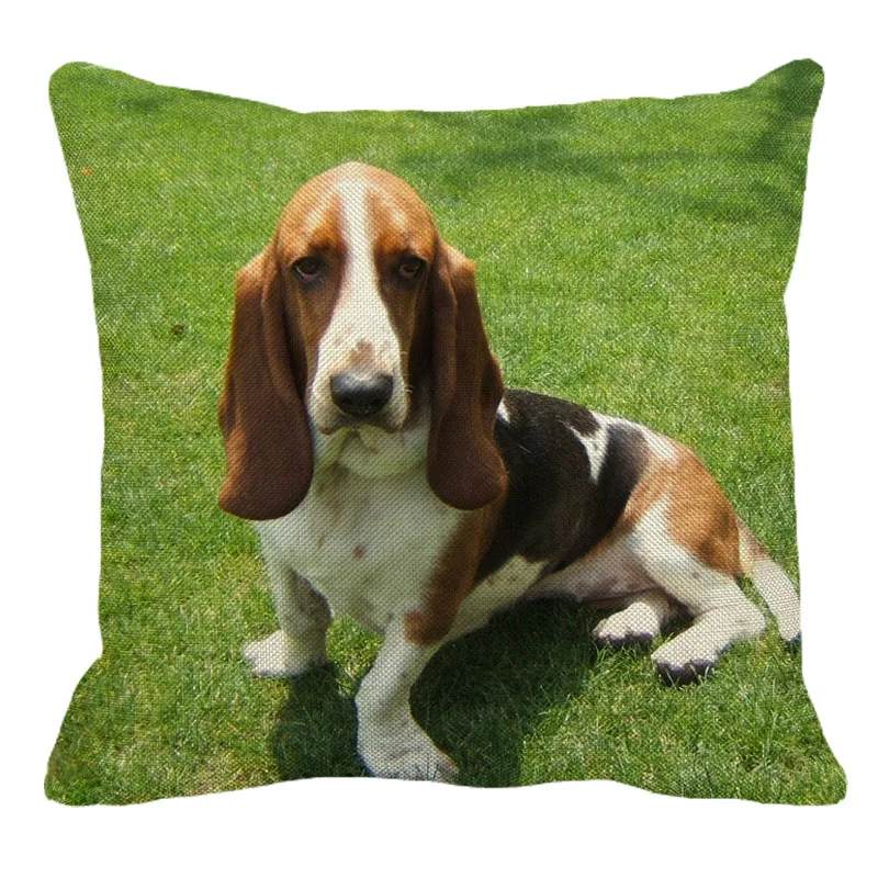 XUNYU 45 см x 45 м креативные животные Bajidu hound новые хлопковые льняные удобные подушки набор домашнее украшение для дивана декоративная подушка YH038 - Цвет: 4