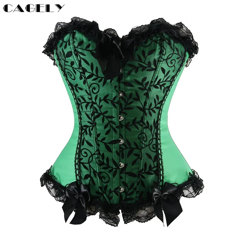 Корсет в стиле &quotЛолита&quot кружевная Обшивка с оборкой цветочное кружево