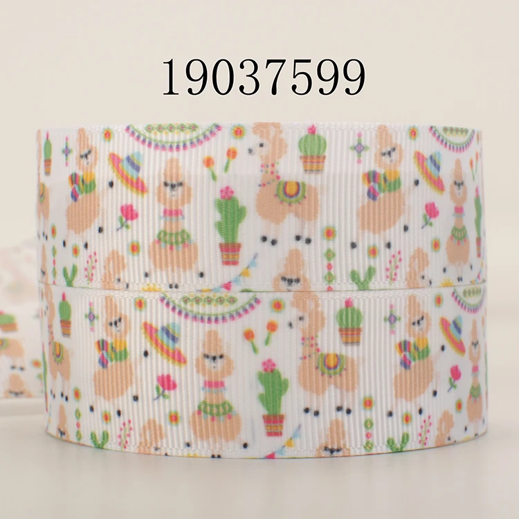 Новинка 50 ярдов милая Мехико Альпака мультфильм лента напечатанная grosgrain лента DIY