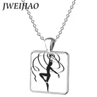 JWEIJIAO Ритмическая гимнастическая фигурка с зажимом Женская цветная лента танцевальная цепочка ожерелье подарок GY171