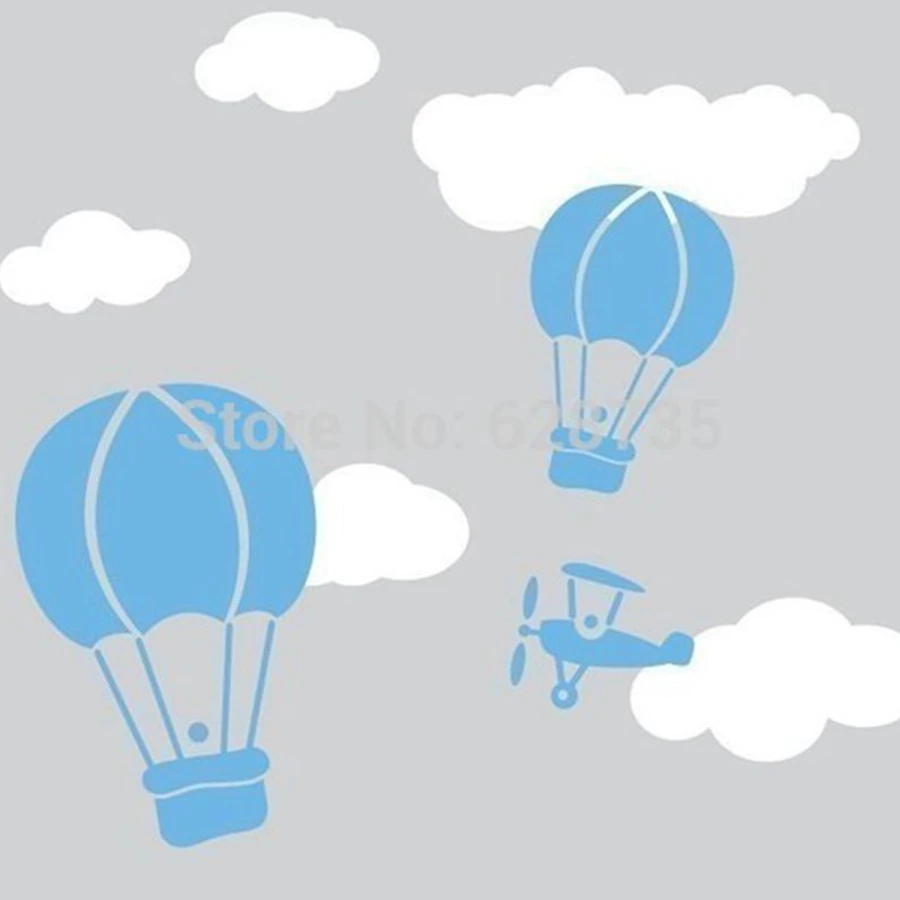 Милый воздушный шар настенный стикер креативные воздушные шары облака детские