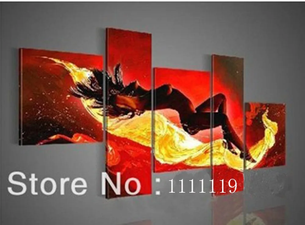 5 шт. абстрактная красная Картина на холсте для женщин|reds pictures|picture on canvasmodern pictures |