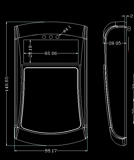 10 шт. 150*89*37 мм szomk пластиковый RFID Электрический корпус для устройства считывания