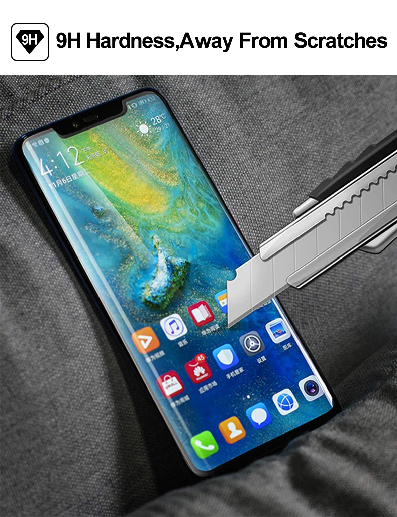 Полное клеевое покрытие, закаленное стекло, Защита экрана для huawei mate 20 20 Pro, стеклянная экранная пленка для mate 20 Lite, защитное стекло