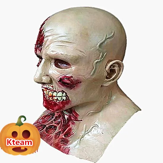 Первоклассная маска для Хэллоуина взрослых зомби страшная очень отвратительная