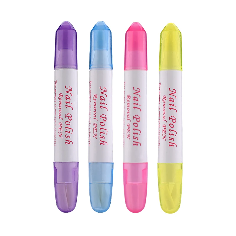 Addfavor ручка для снятия лака для ногтей 3 замена наконечников для ногтей Корректор ошибок лак для Ногтей Чистящие Инструменты для маникюра