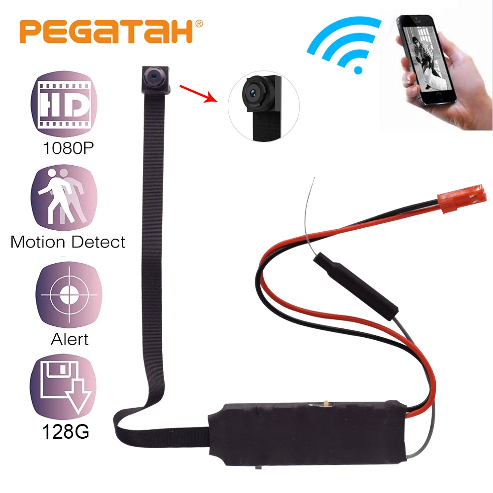 Super1080P мини Wi fi Беспроводная камера wifi cam P2P 128G TF слот для карты видео запись движения обнаружения сигнализации камера безопасности