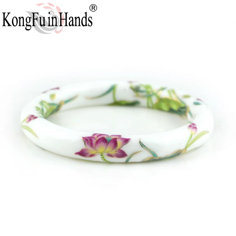 New Fashion Design vintage flower ceramics bangles chinese traditional fashion Classic jewelry Accessory Wholesale china classic