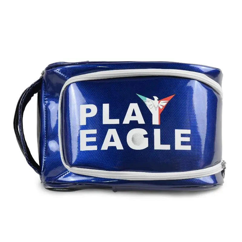 navy PLAYEAGLE crystal PU водонепроницаемый мешок для обуви для гольфа мини портативный мешок для гольфа - Цвет: navy