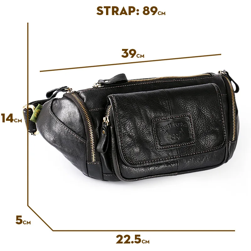 Ruil Новая мужская мода многофункциональные карманы высококачественная черная