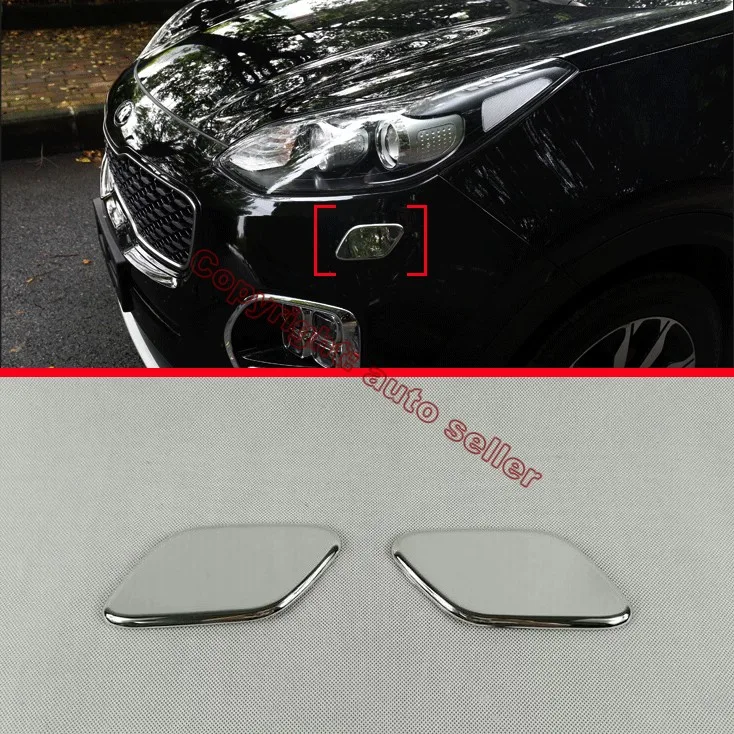 Хромированный АБС пластик для очистки фар KIA Sportage 2016 2017 2018|headlight cleaning|abs chrometrim cover |