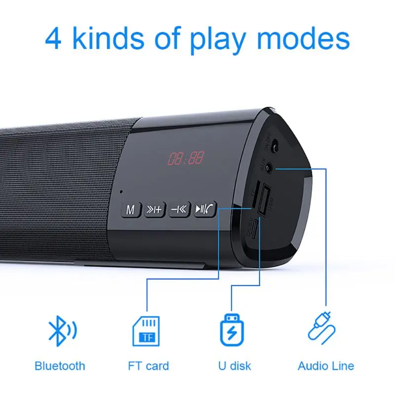 Длинная полоса водонепроницаемый Bluetooth динамик плагин карты голосовые подсказки