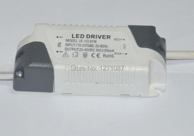 5pcs 300MA 22V 45V Output for 8 12W Led Driver Power Supply Lighting Transformer AC 85V 265V (110V 220V)|light lift|light up christmas hattransformer