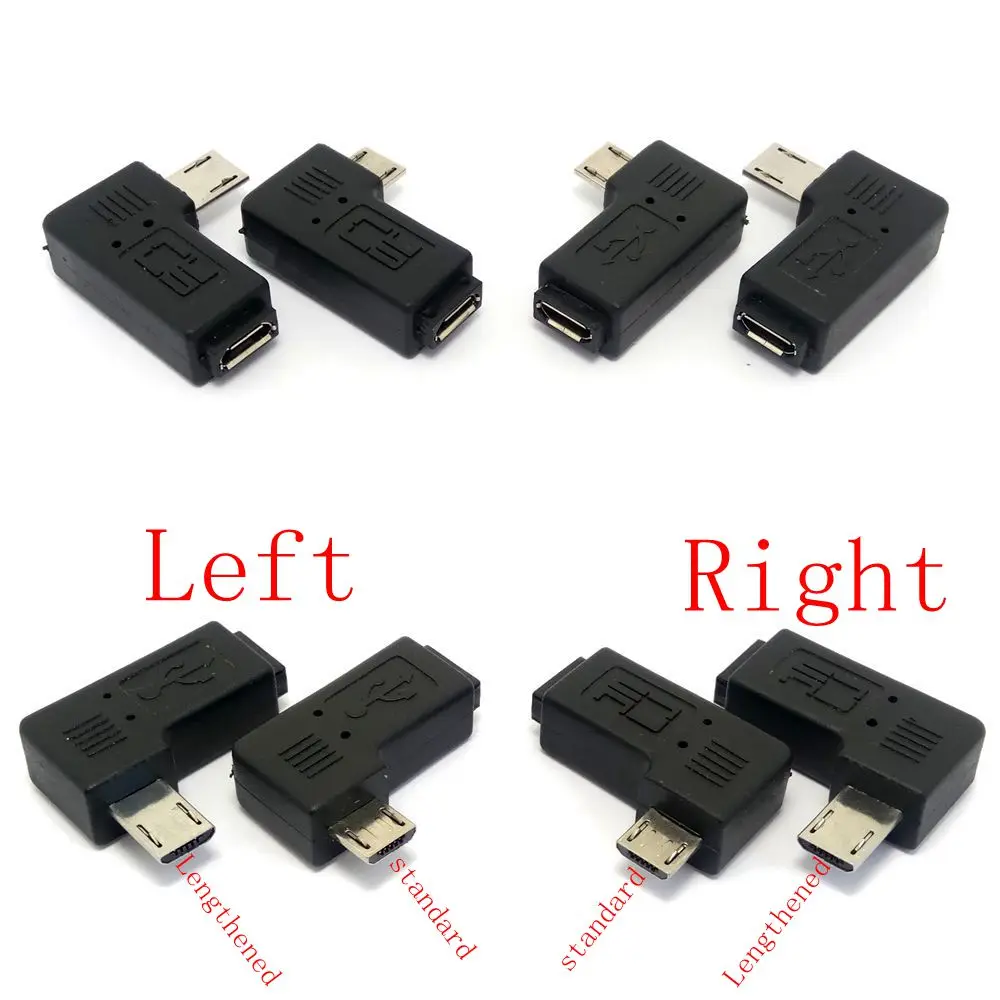 Новый мини кабель Usb 2 0 Мама микро папа usb Удлинительный 90 градусов левый и правый