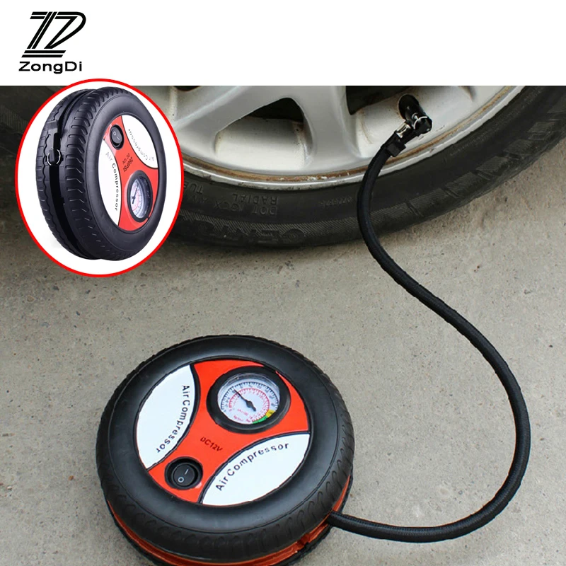 ZD 1Pc Car Tire Inflation Pump Tire pressure monitoring for Lada granta vesta Audi a4 b6 a3 Mazda 3 6 cx-5 VW polo accessories