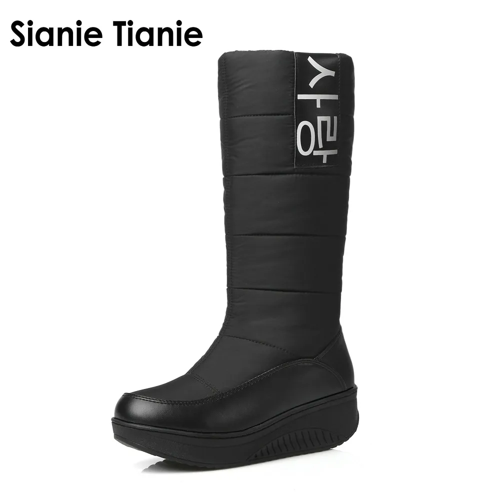 Sianie Tianie/Новинка 2019 года высококачественные зимние сапоги на меху женские очень