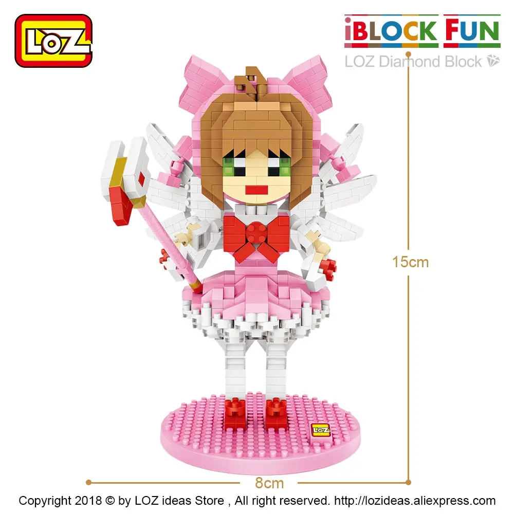 LOZ Diamond Blocks Magic Girl Cute Kawaii японское аниме фигурки модель сборки игрушки для девочек