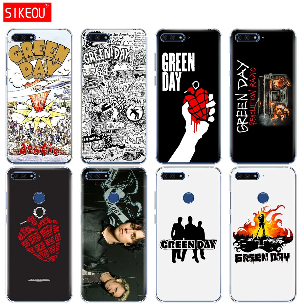 Силиконовый чехол для телефона Huawei Honor 7A PRO 7C Y5 Y6 Y7 Y9 2017 2018 Prime GREEN DAY DOOKIE