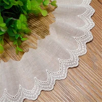 new arrival off white cotton 100 cloth embroidery lace trim diy lace fabric width 6 5cm 10ydslot