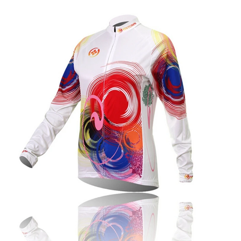 

Hot XINTOWN Women Bike Long jersey Pro Team Cycling clothing Color ShadeRiding Top MTB Wear Maillot Long Sleeve Shirts