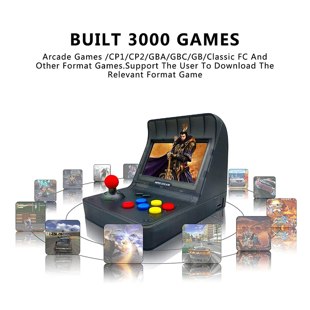 A8 Портативный ретро мини портативные игровые консоли 4 3 дюймов 64bit 3000 видеоигры