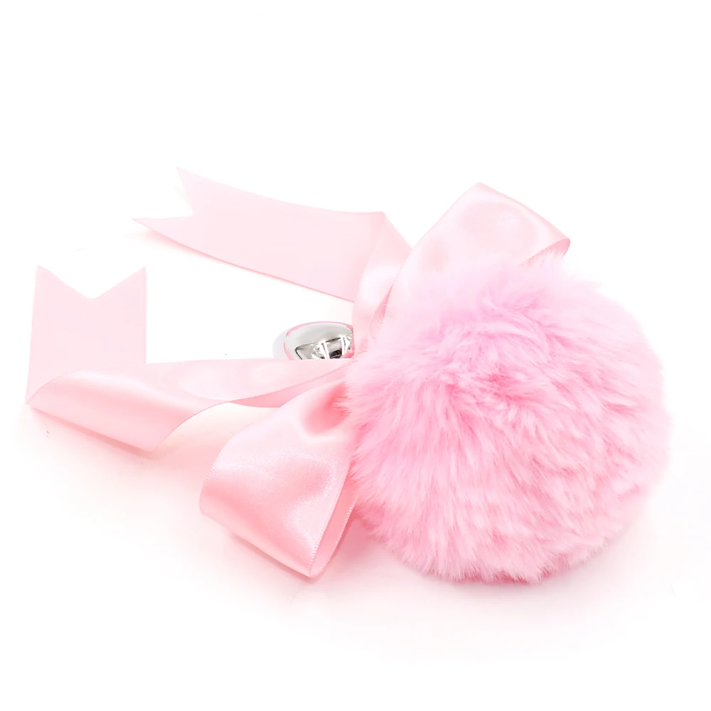 Runyu Sex Shop Bow gift Metal Rabbit Tail Anal Plug Stainless Steel Bunny Butt Adult Toys Products for Women |