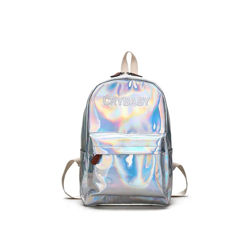 Женская сумка Пакет голографический Рюкзак mochila розовый цельный рюкзак женский
