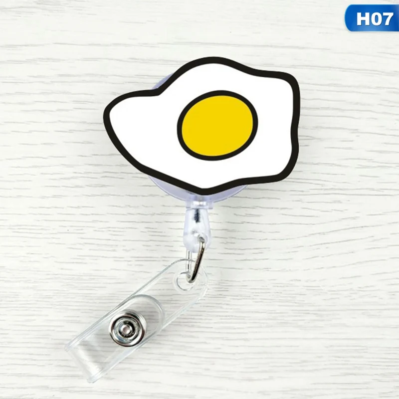 7 1 Piece Cartoon Retractable Pull Badge Holder Reel ID Key Lanyard Name Tag Card Badge Holder Reels For KIDS Office Supplies - Цвет: 7