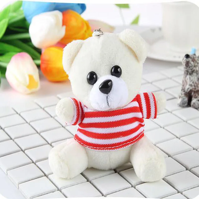 Плюшевая игрушка медведь рюкзак висячая полосатая рубашка плюшевый мультяшный