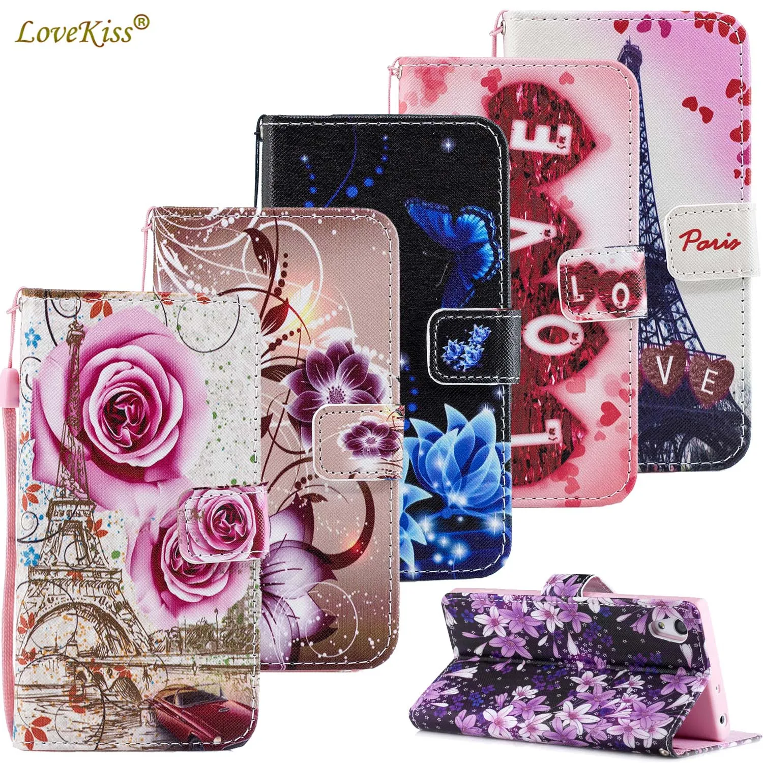Flower Leather Wallet Flip Cases For Sony Xperia XA1 Plus XA2 Ultra XA3 L1 L2 L3 XZ Premium XZ1 XZ2 Compact XZ3 XZ4 Case Cover |