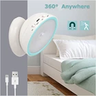 360  светодиодный ночник USB Перезаряжаемый с PIR настенный светильник для внутреннего гардероба, спальни, кухни, кабинета, лестничного освещения