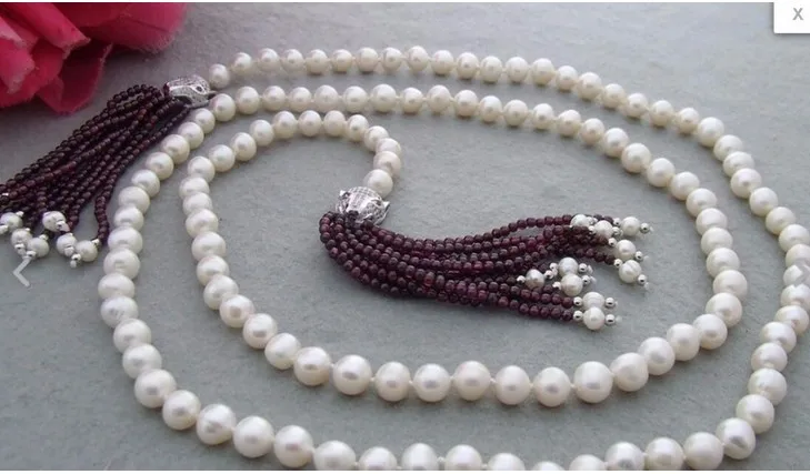 Уникальное Новое модное красивое длинное ожерелье 45 &quotиз белого пресноводного