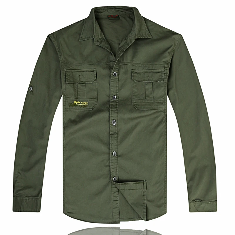 Мужская походная рубашка с длинным рукавом для военной тактической тренировки |
