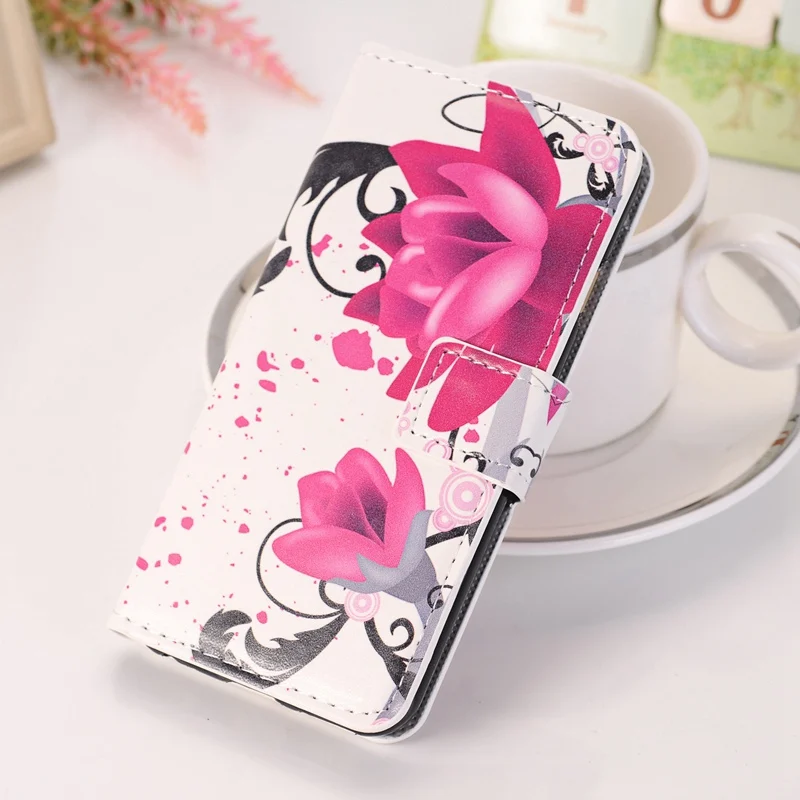 FRVSIMEM Flip Wallet PU Leather Case For Samsung Galaxy S3 S4 S5 S6 S7 Edge Cover Painted Stand Phone Cases Capa | Мобильные