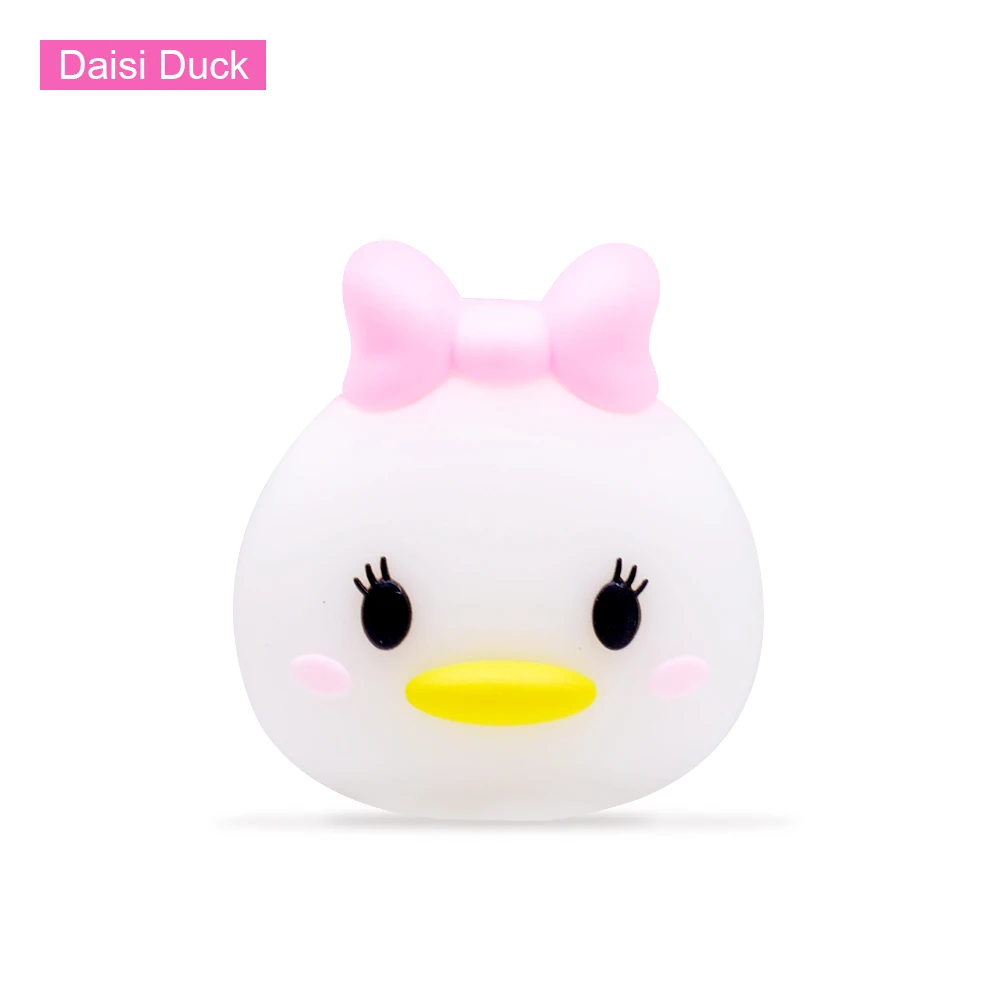 Daisi Duck Милый мультяшный Телефон Защита для usb-кабеля для iphone кабель chompers шнур животное укус зарядное устройство провод держатель Органайзер защита - Цвет: Daisi Duck