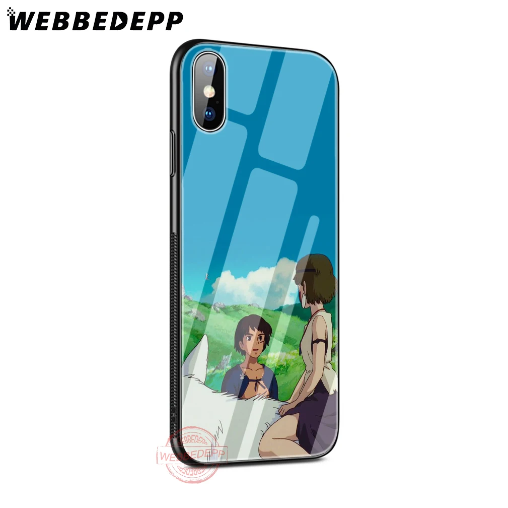WEBBEDEPP Hayao Miyazaki Film Tempered Glass Phone Case for Apple iPhone XS Max XR X 8 7 6S Plus 5S SE Cover | Мобильные телефоны и
