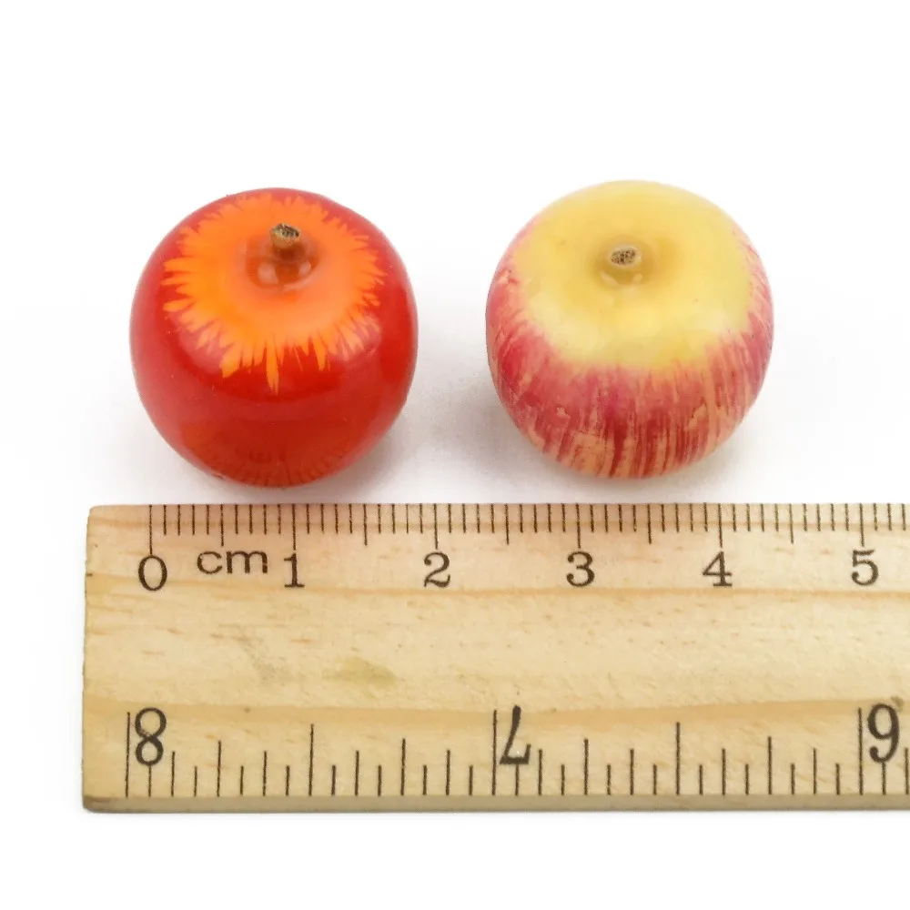 Дешевые 10 шт. мини украшения в виде яблока искусственные вечерние на Рождество
