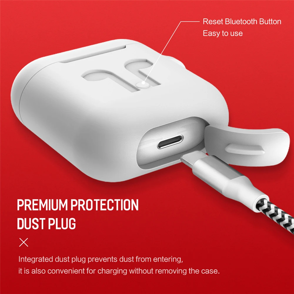 1 шт. Bluetooth Air стручки футляр для наушников Apple Airpods аксессуары силиконовый чехол из