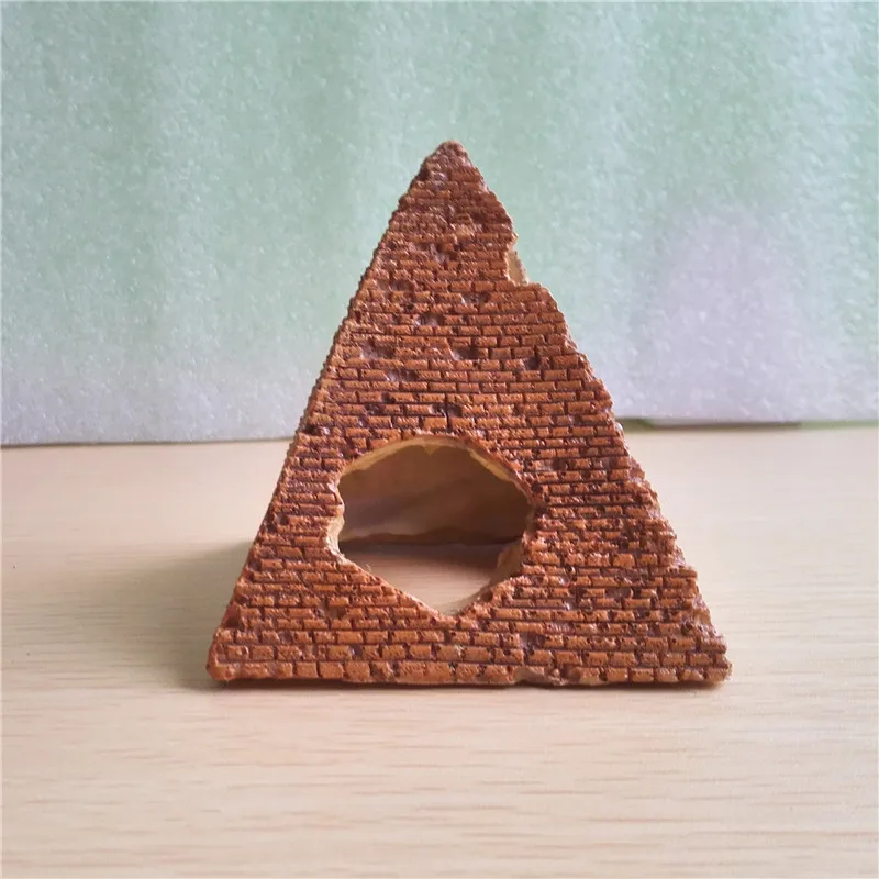 Аквариум пирамиды скала скрытие пещера с рыбами аквариум орнамент украшения