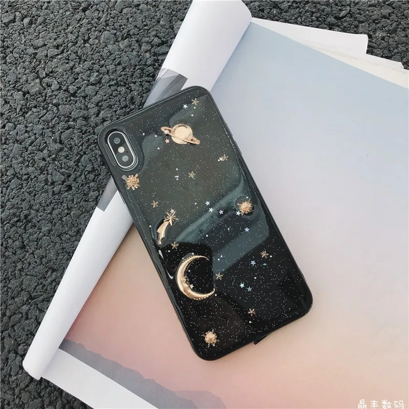 Трехмерная металлическая звезда Блеск для apple iphone X XS Max XR мобильный телефон
