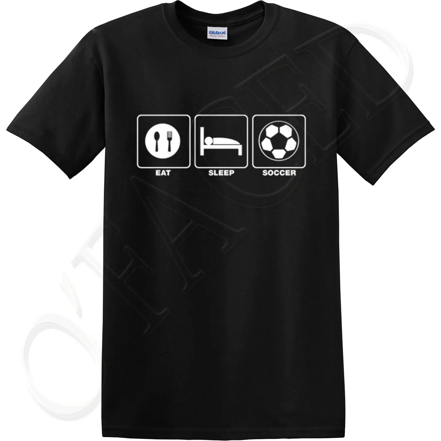 Eat Sleep Soccer футболка для взрослых крутая Спортивная дизайнерская мужчин 1104 Ccustom