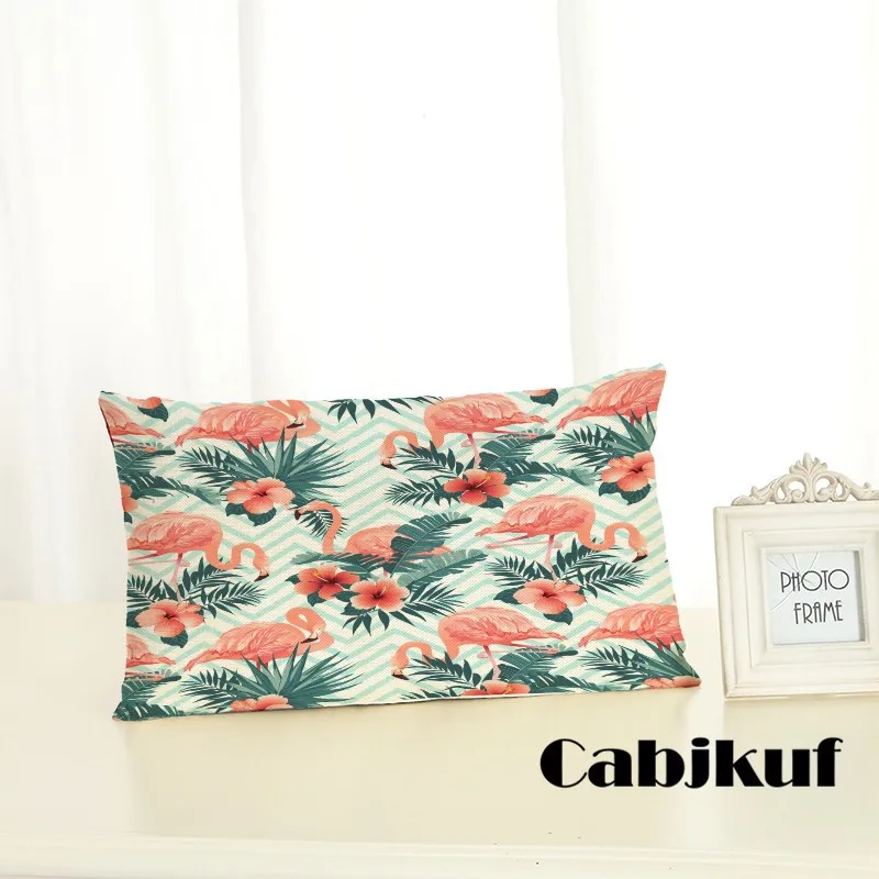 Новый Тропический стиль Подушка с Фламинго чехол для дивана Мягкая Наволочка