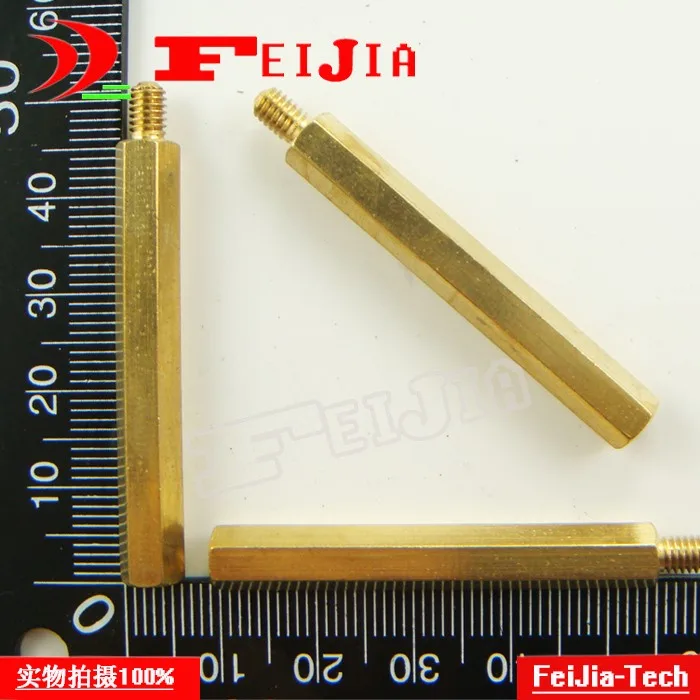 10 шт./лот M4 * 45 + 6 мм шестигранные медные колонны с одной головкой интервал