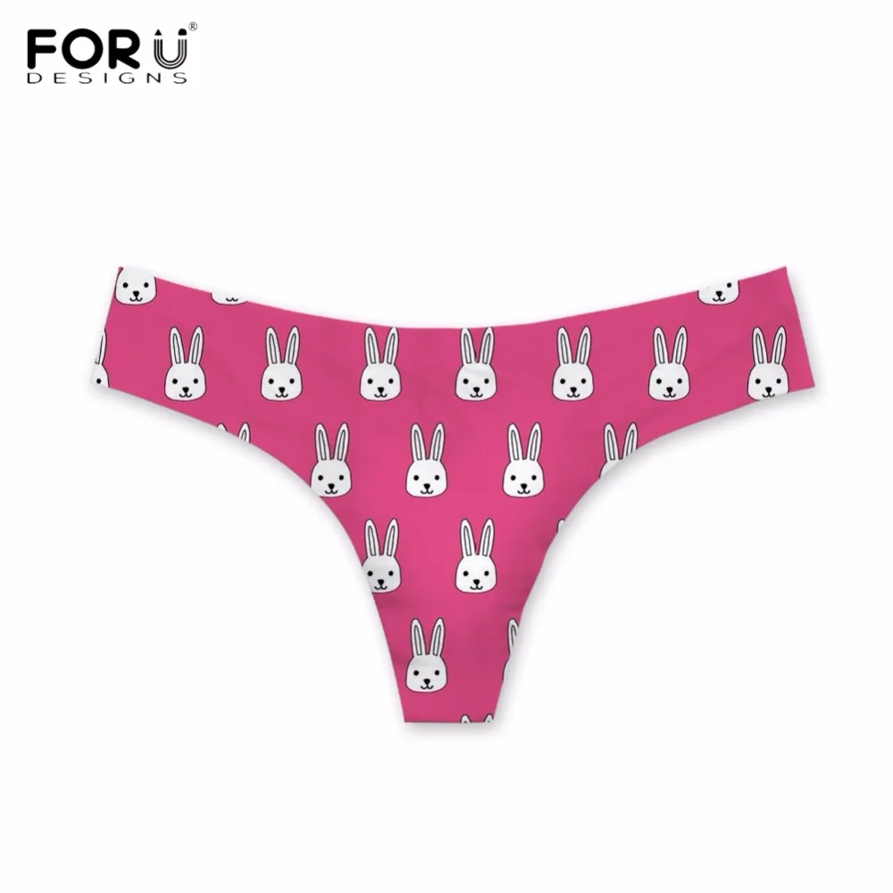 Женские сексуальные стринги FORUDESIGNS с милым мультяшным кроликом/Кроликом